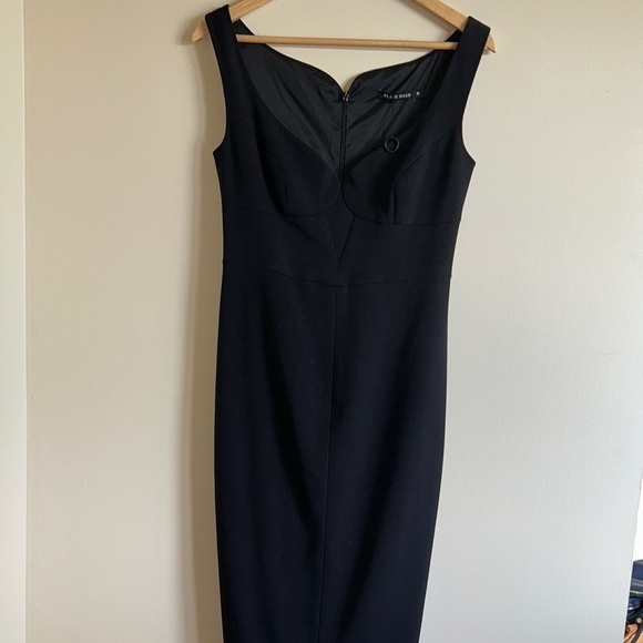 Black Halo Sheath Sweetheart Midi Dress Black - Picture 5 of 8